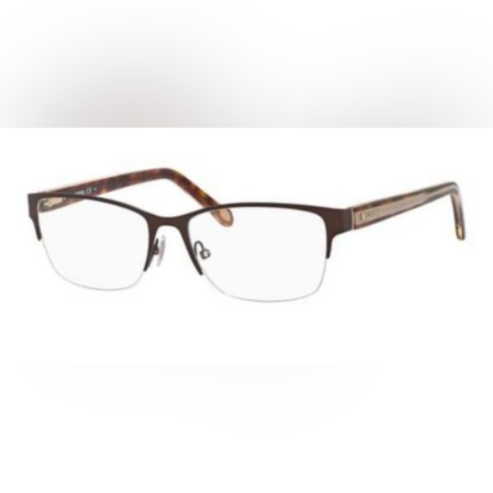 Fossil Semi-Rimless Eye‎ Glasses FOS6045 Matte Brown